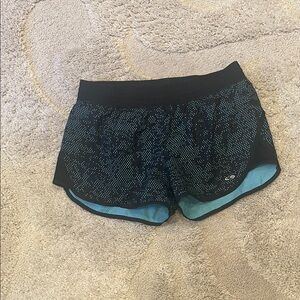 Champion Size L Women's Black and Blue Athletic Shorts